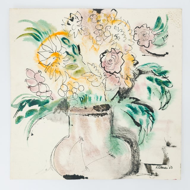 Vase and Flowers* Robert Lohman, c. 1963 Robert Lohman’s Vase and Flowers, dated 1963, transforms a familiar still-life...