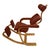 Red Ergonomically Shaped Rocking Chair in Light Oak and Red Upholstery by Peter Opsvik for Stokke For Sale - Image 8 of 10