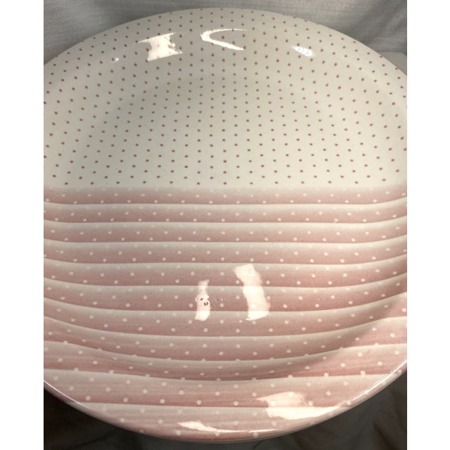 Mid-Century Modern Vintage Mid-Century Modern Churchill England Pink Shades 10” Dinner Plate-Set of 4 For Sale - Image 3 of 6