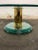 Metal Brass and Glass Pedestal Coffee Table For Sale - Image 7 of 7