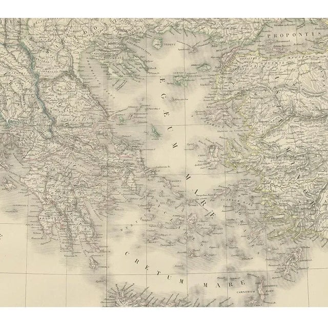 Antique Map of Greece by Lapie, 1842 For Sale - Image 4 of 5