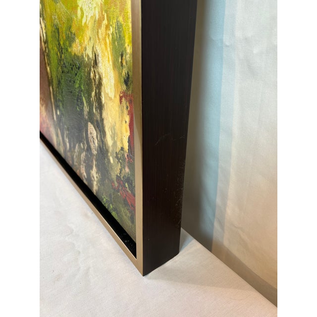 1990s Abstract Giclee Print on Canvas, Framed For Sale - Image 10 of 11