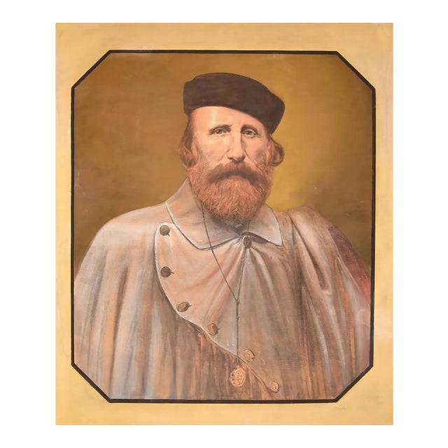 Unknown - Portrait of Giuseppe Garibaldi - Original Drawing - 1850 For Sale