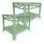Vintage Coastal Rattan & Glass Side Tables For Sale - Image 4 of 8