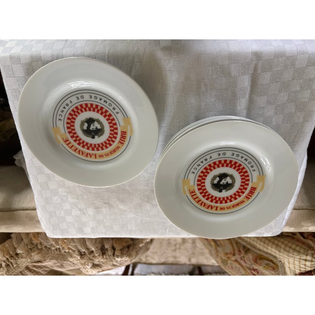 French 1960s Set of 6 French Cheese Plates For Sale - Image 3 of 9