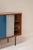 Blue Mid-Century Modern French Cabinet with Sliding Panels by Guillerme et Chambron, 1950s For Sale - Image 8 of 16