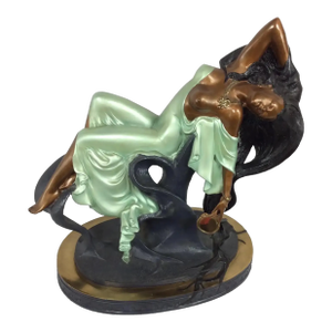 Angelo Basso Bronze Figurative Sculpture "Vanity"