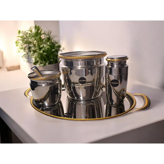 Modern Alessi Mercurio Barware Set in Stainless Steel, 1970s, Set of 5 For Sale - Image 3 of 11
