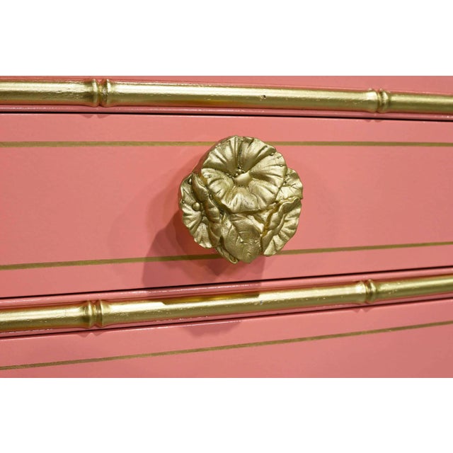 Metallic Petunia Handcrafted Flower Drawer Knobs Made to Order by Firebird Furniture - a Pair For Sale - Image 4 of 11