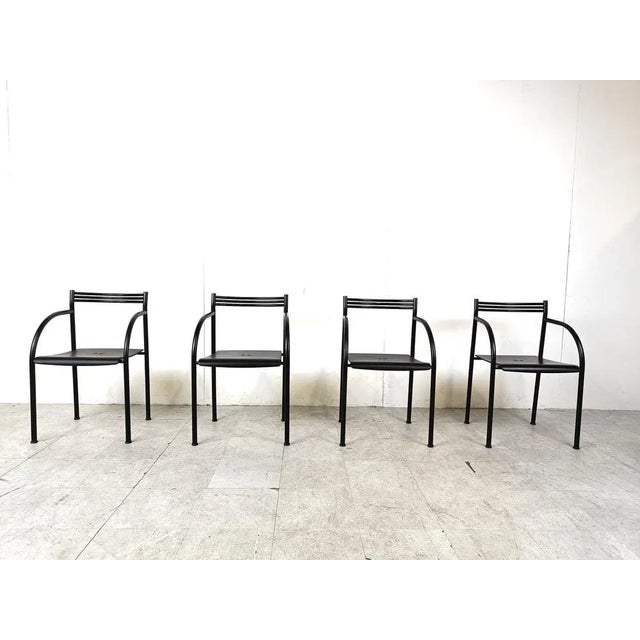 Spanish Francesca Armchairs attributed to Philippe Starck for Baleri Italia, 1982, Set of 4 For Sale - Image 10 of 10