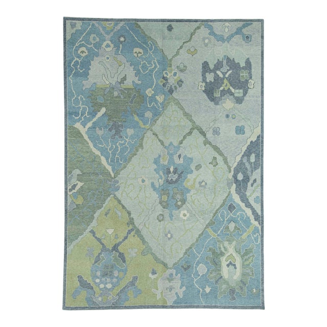 Turkish Oushak Rug 9'10" x 14'3" #19034 For Sale