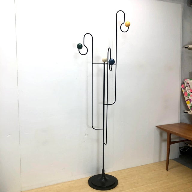 Tall Mid Century Wrought Iron Coat Rack For Sale In Fayetteville, AR - Image 6 of 6