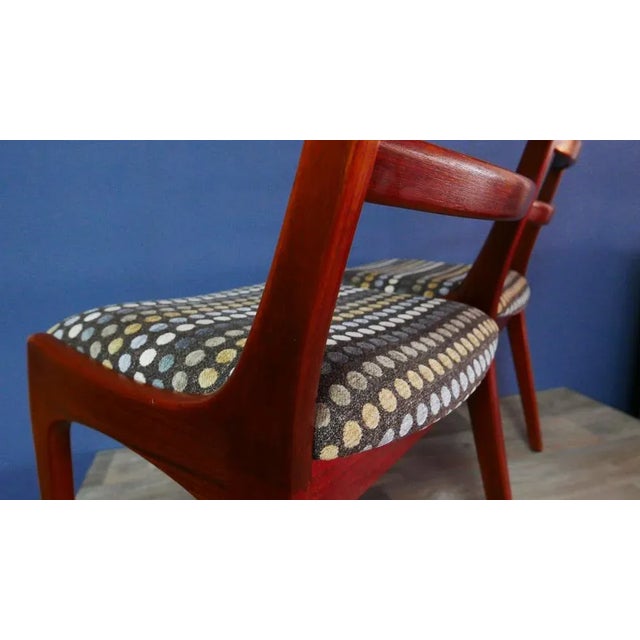 Brown Set of Danish Teak Dining Chairs by KS Möbler, 1970s For Sale - Image 8 of 12