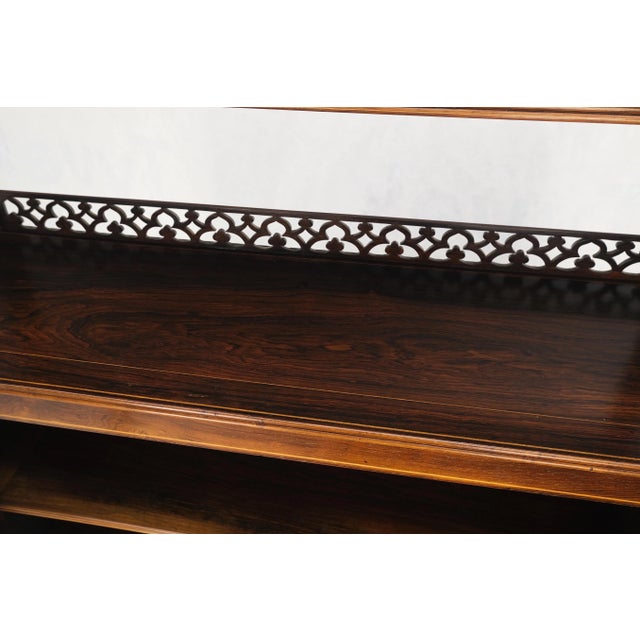 Antique 19th Century English Regency Carved Rosewood Tiered Sideboard For Sale - Image 12 of 12
