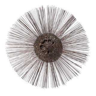 William and Bruce Friedle Mid Century Sunburst Brutalist Brass Sculpture For Sale