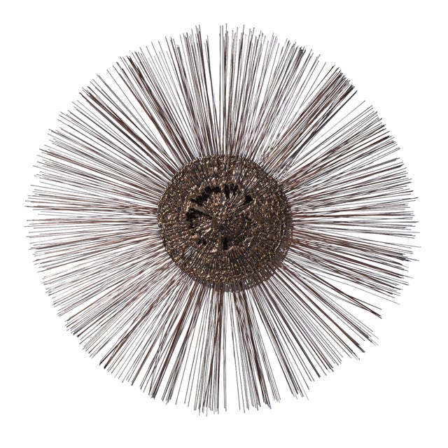 William and Bruce Friedle Mid Century Sunburst Brutalist Brass Sculpture For Sale