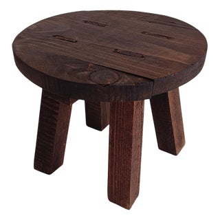 French Wooden Stool For Sale