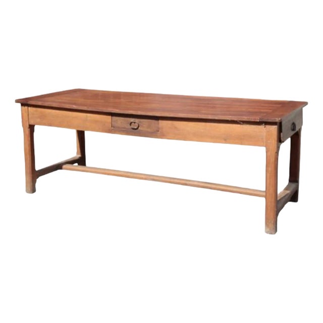 French Country House Table in Cherrywood, 1850 For Sale