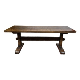 Antique English Monastery Table in Oak, 1800s For Sale