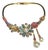 Bochic "Orient" Opal, Multi Sapphires & Rubies Necklace Set In 18K Gold & Silver For Sale