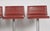 Set of Four Frag Bottega Italian Red Leather Adjustable Swivel Bar Stools For Sale - Image 4 of 10