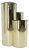 Triptych Round Cylinder Brass Finish Multi Level Pedestal Stand Table For Sale