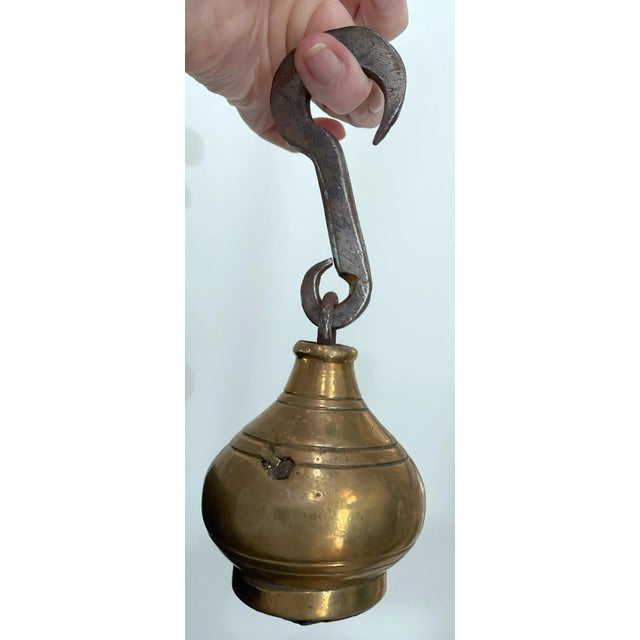 Industrial Antique Greek Brass 4 1/2 Pound Weight For Sale - Image 3 of 6
