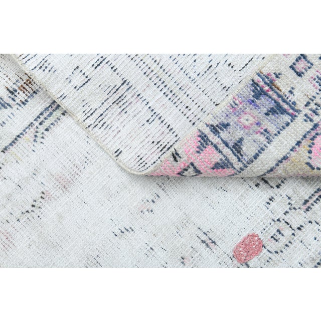 1970s Turkish Oushak Handmade Wool Cotton Beige Runner Rug For Sale - Image 4 of 11