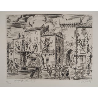 Jacques Boullaire, Courthezon (Vaucluse), 1971, Original Copper Engraving For Sale