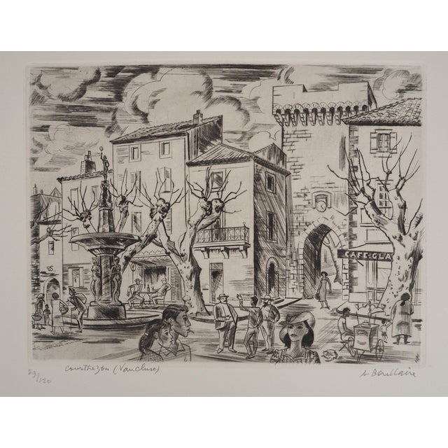 Jacques Boullaire, Courthezon (Vaucluse), 1971, Original Copper Engraving For Sale