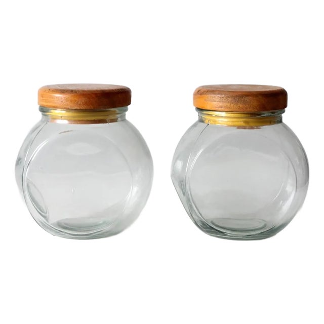 Vintage Glass Candy Jars Pairs For Sale