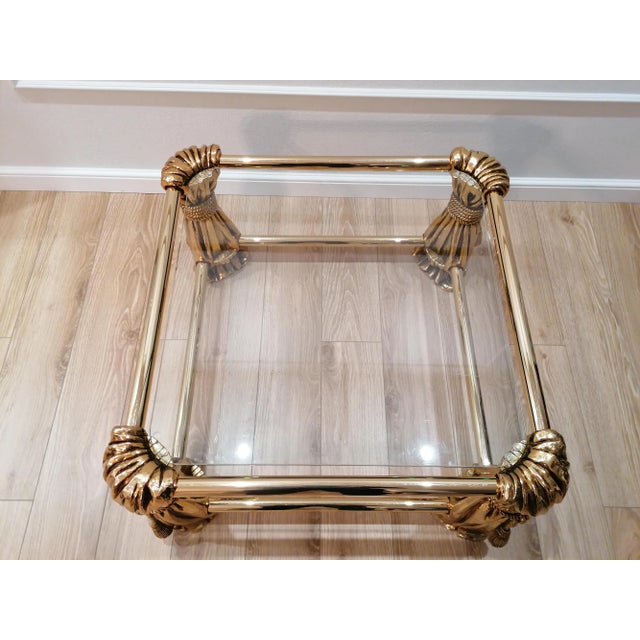 Hollywood Regency Gold Coffee Table, 1970s For Sale - Image 11 of 12