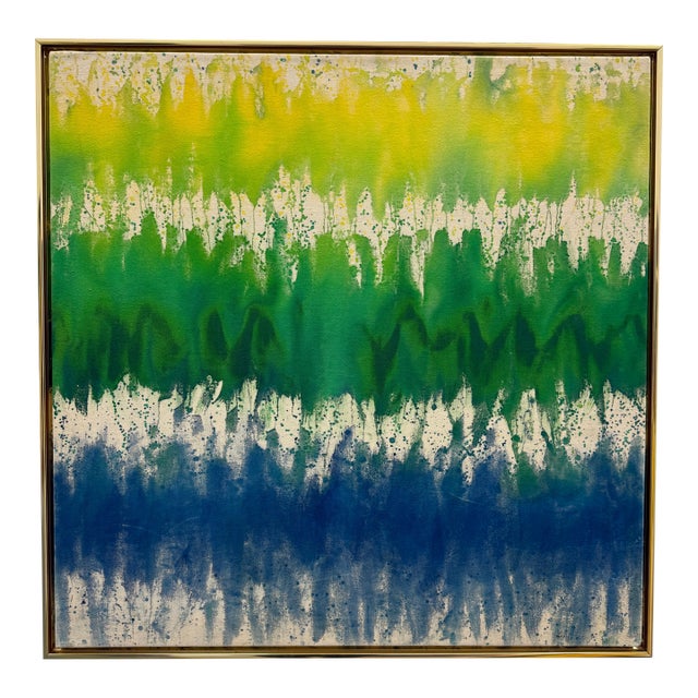 1970's Large Abstract Painting For Sale