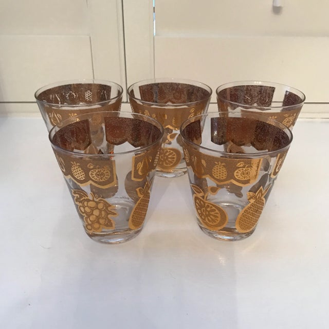 Metal 1960s Culver “Florentine” Old Fashioned Glasses - Set of 5 For Sale - Image 7 of 8