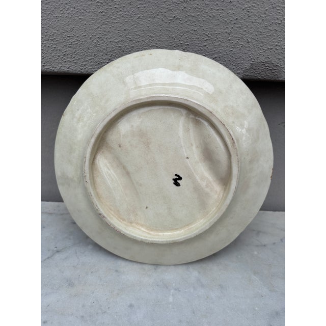 19th Century Onnaing French Majolica Asparagus Plate For Sale - Image 4 of 7