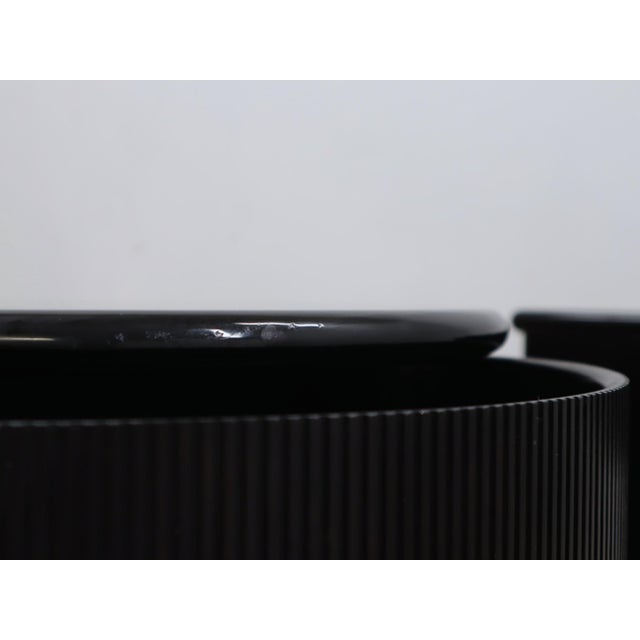 Black Postmodern Black Lacquered Nightstands from B&B Italia / C&B Italia, 1980s, Set of 2 For Sale - Image 8 of 16