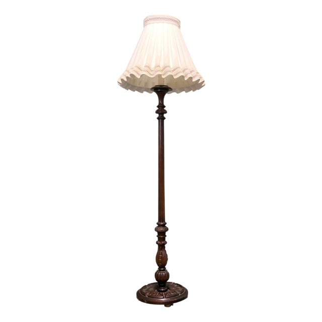 Edwardian Carved Floor Lamp, 1900s For Sale