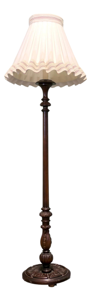 Edwardian Carved Floor Lamp, 1900s