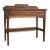 Antique Quarter Sawn Oak Console Table With Carved Gallery Back For Sale