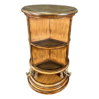 Late 20th Century Elephant-Themed Rotating Library Table For Sale