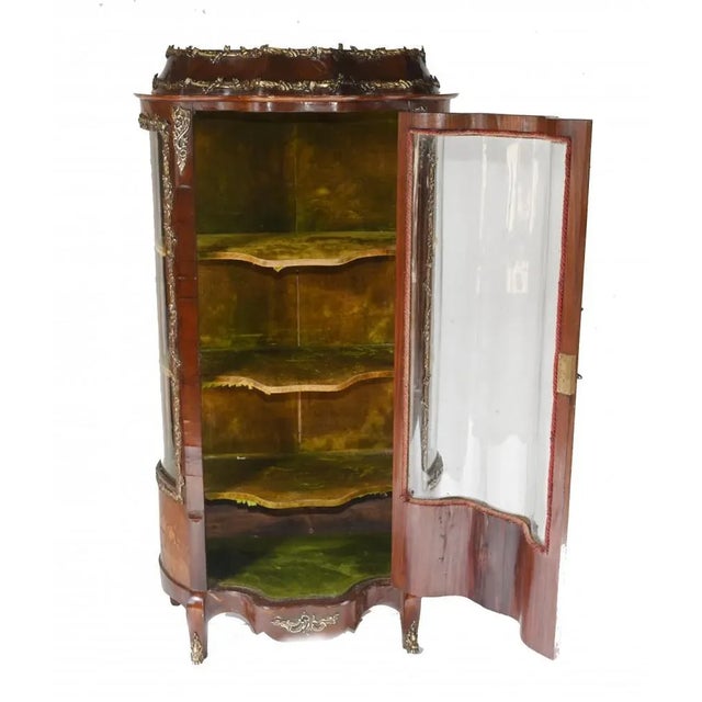 Gold Louis XVI French Display Cabinet Inlay Bijouterie, 1890s For Sale - Image 8 of 11