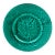 English Green Majolica Leaves Plate, Circa 1890 For Sale