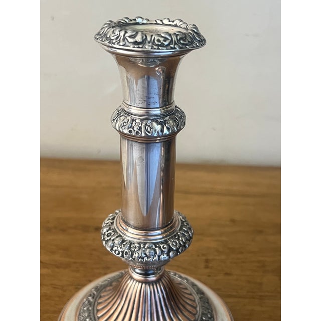 Sheffield Silver Plate & Copper Georgian Candlesticks, C. 1814 For Sale - Image 11 of 16