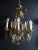 Metal Antique Wrought Iron and Gilded Cage Chandelier For Sale - Image 7 of 11