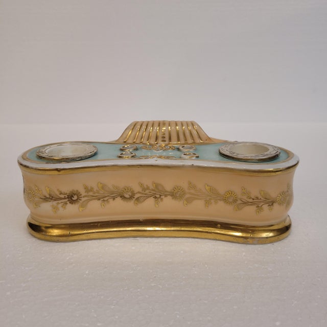 Inkwell or Writing Set in Porcelain by Jacob Petit, France, 19th Century For Sale - Image 6 of 18
