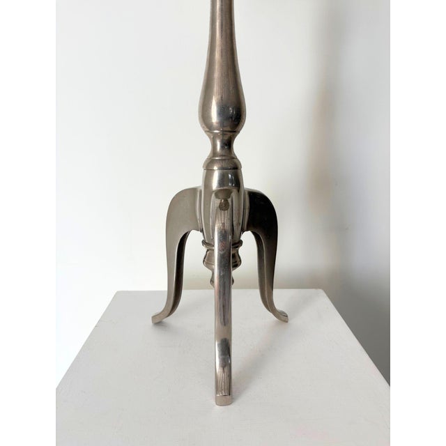 2000 - 2009 Cast Aluminium Side Table with Pedestal Tripod Legs For Sale - Image 5 of 8