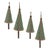 Green Woven Bamboo Pine Tree Ornament (Set of 4) For Sale - Image 8 of 8