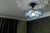 Blue French Art Deco Blue and White Opalescent Ruffled Glass Ceiling Light, 1930s For Sale - Image 8 of 18