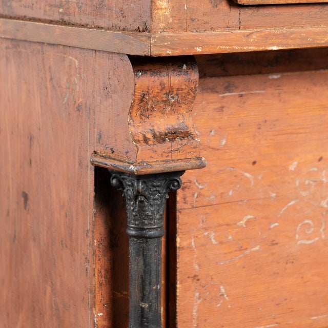 Early 19th Century Danish Original Painted Pine Chest of Five Drawers For Sale - Image 12 of 18