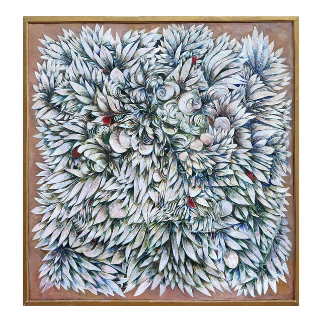 Marea Ofranda, 1982 Signed Oil Painting by Gabriela Patulea Dragut For Sale